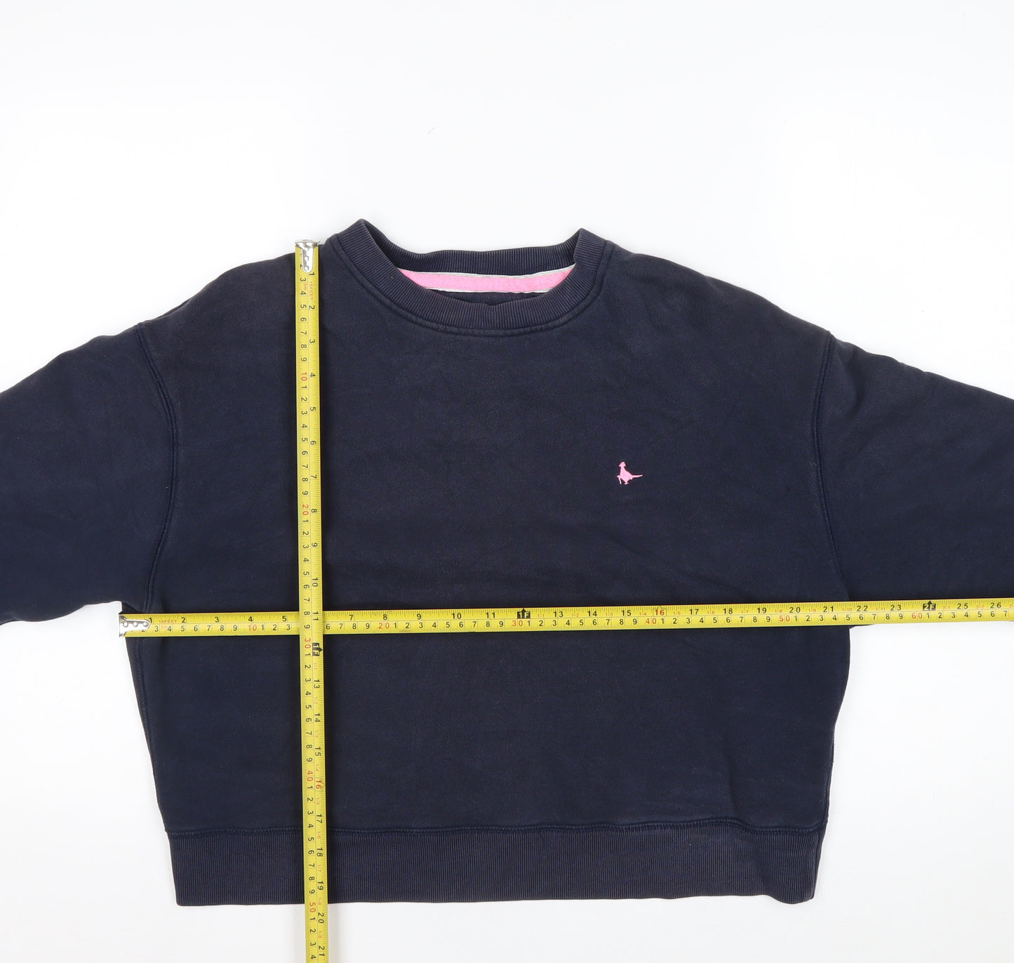 Jack Wills Women's Navy Blue Crew Neck Pullover Sweatshirt UK 12