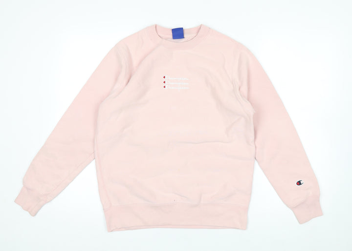 Champion Women's Pink Small Crew Neck Pullover Sweatshirt