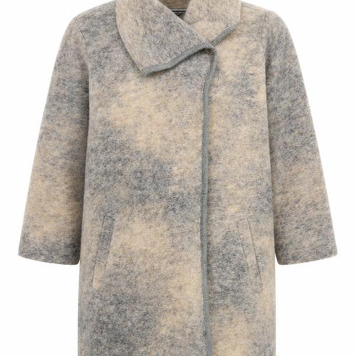 Paul Costelloe Women’s Beige Wool Blend Collared Cardigan Size 14