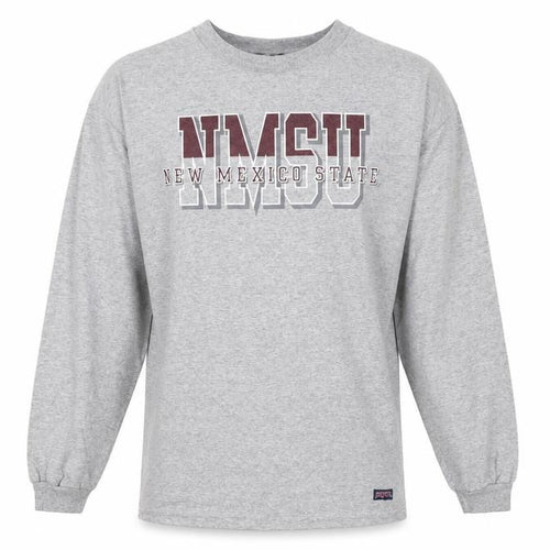 JanSport Mens Grey NMSU Long Sleeve Cotton Top Size M