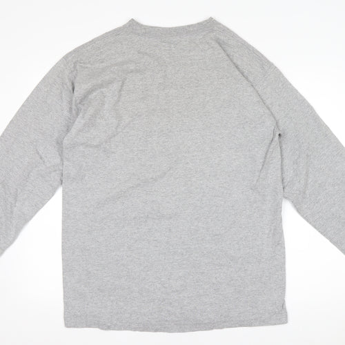 JanSport Mens Grey NMSU Long Sleeve Cotton Top Size M