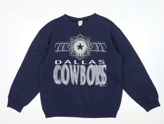 Sweatsher Men’s Blue Dallas Cowboys Vintage Logo Pullover Sweatshirt L