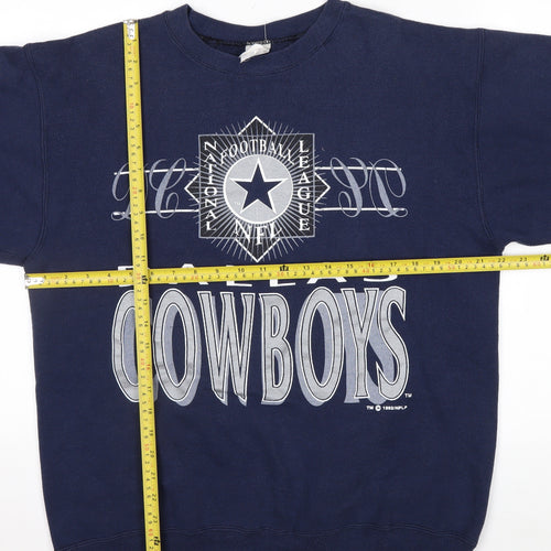 Sweatsher Men’s Blue Dallas Cowboys Vintage Logo Pullover Sweatshirt L