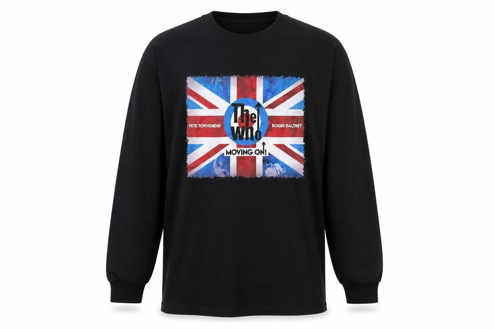 Gildan Men's Black Large The Who Moving On Tour 2019 Long Sleeve T-Shirt