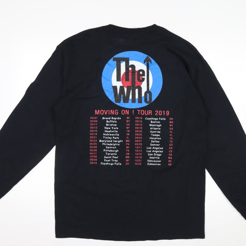 Gildan Men's Black Large The Who Moving On Tour 2019 Long Sleeve T-Shirt