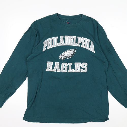 Majestic Men’s Green Philadelphia Eagles Long Sleeve Shirt L