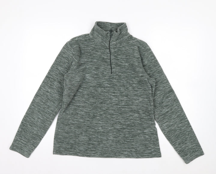 Mountain Warehouse Women’s Green 1/2 Zip Pullover Sweatshirt UK 12