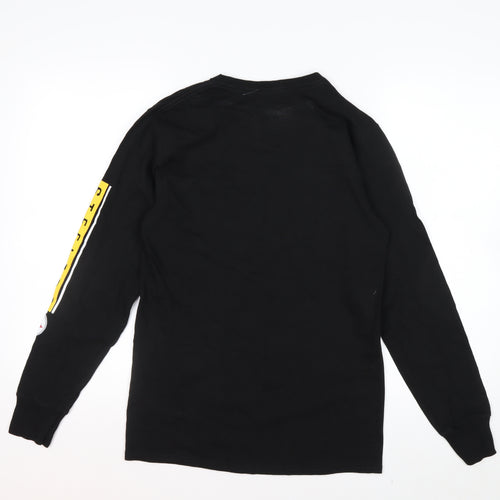 Majestic Men’s Black Pittsburgh Steelers Long Sleeve Sports Top Size S