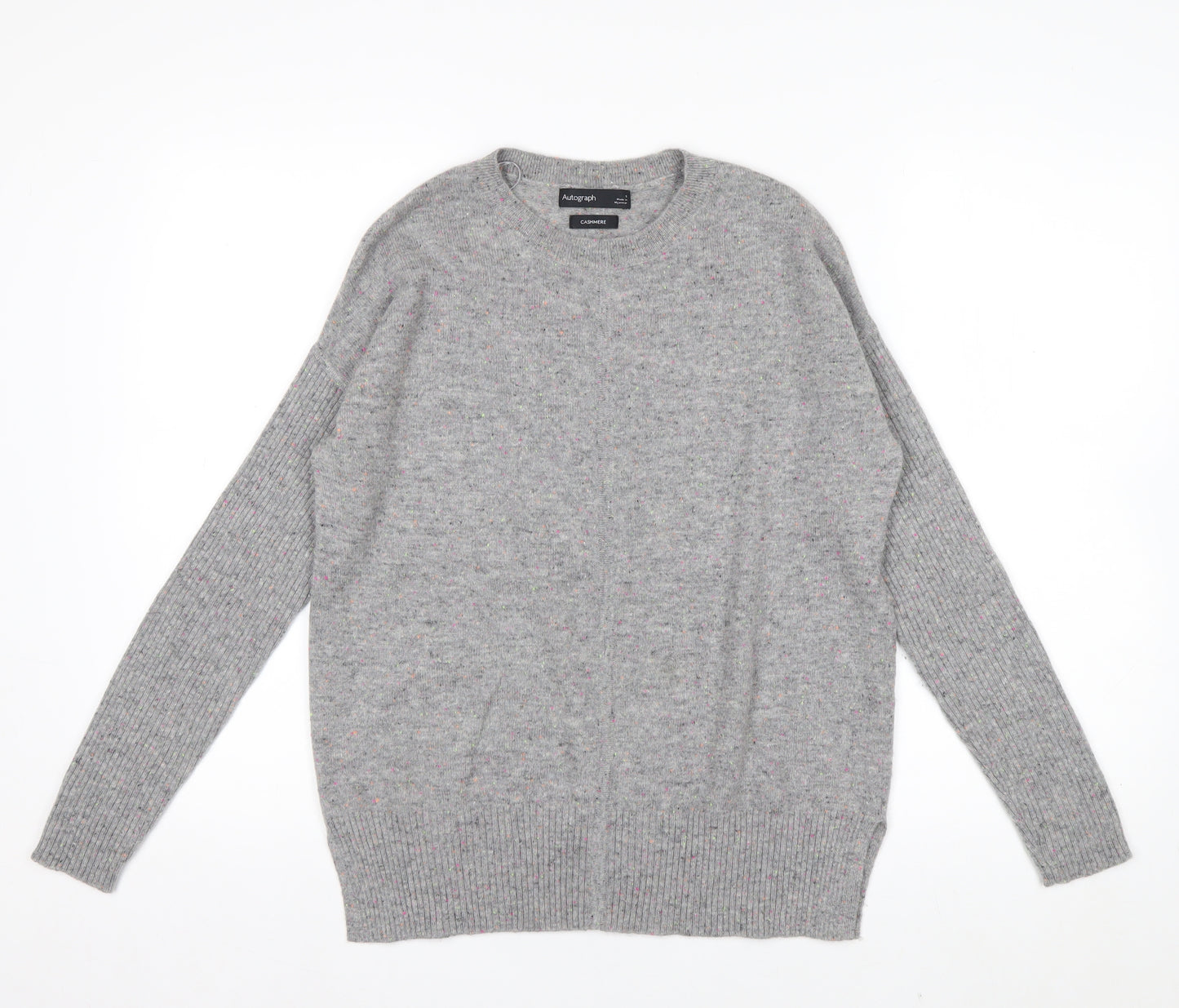 Marks and Spencer Women’s Grey Cashmere Crew Neck Jumper Size S