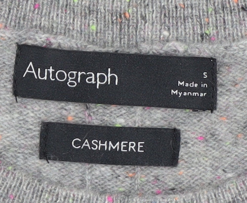 Marks and Spencer Women’s Grey Cashmere Crew Neck Jumper Size S