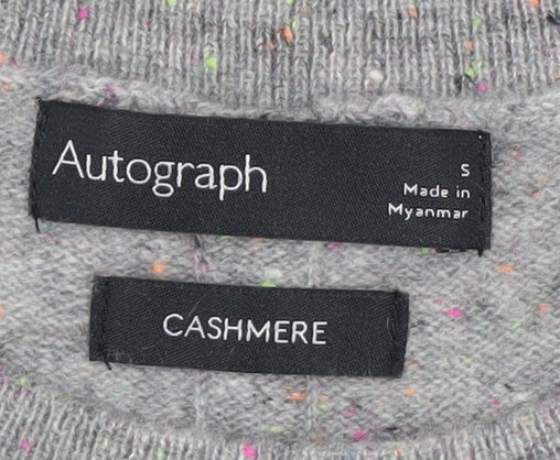 Marks and Spencer Women’s Grey Cashmere Crew Neck Jumper Size S
