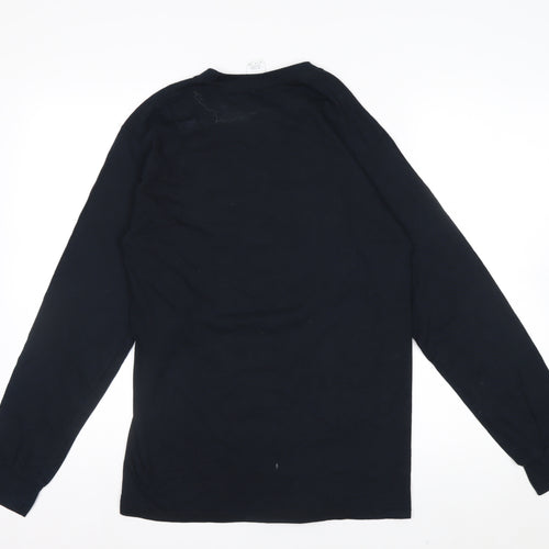 Gildan Men's Black NC State Long Sleeve Cotton Graphic Top Size S