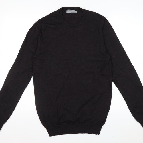 Matinique Men's Black Merino Wool Crew Neck Pullover Jumper M