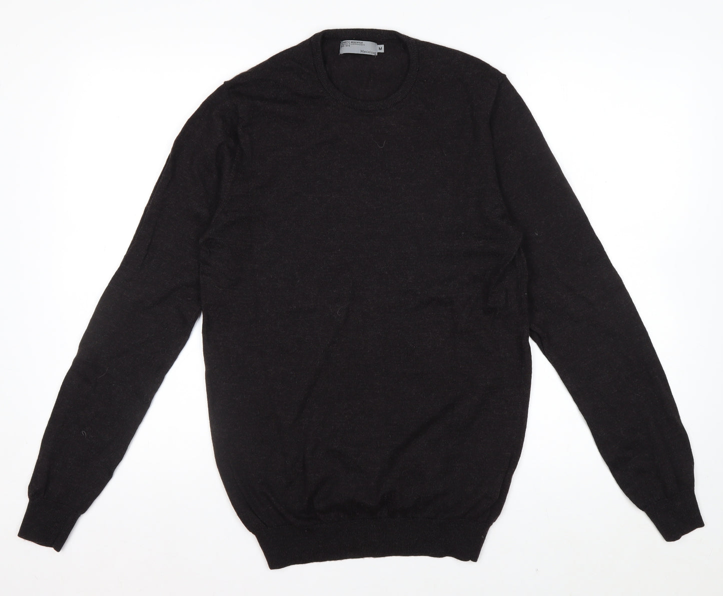 Matinique Men's Black Merino Wool Crew Neck Pullover Jumper M