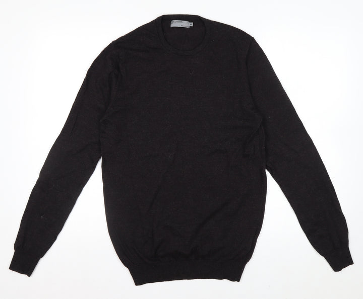 Matinique Men's Black Merino Wool Crew Neck Pullover Jumper M