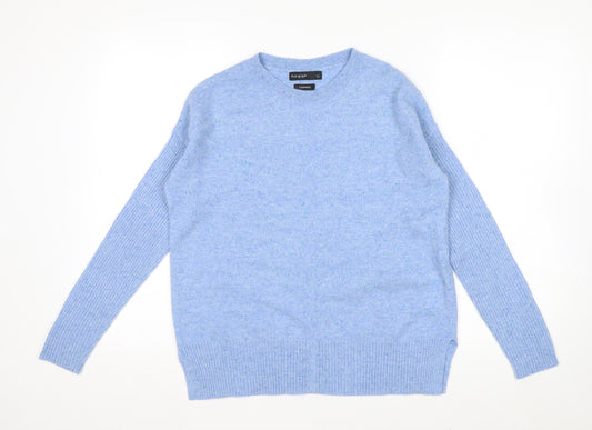 Marks and Spencer Women's Blue Cashmere Crew Neck Jumper Size S