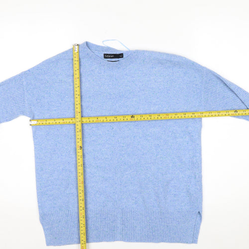 Marks and Spencer Women's Blue Cashmere Crew Neck Jumper Size S