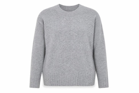 Front view of Whistles Women Grey Cashmere jumper XS