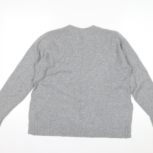 Whistles Women Grey Cashmere Pullover Jumper XS