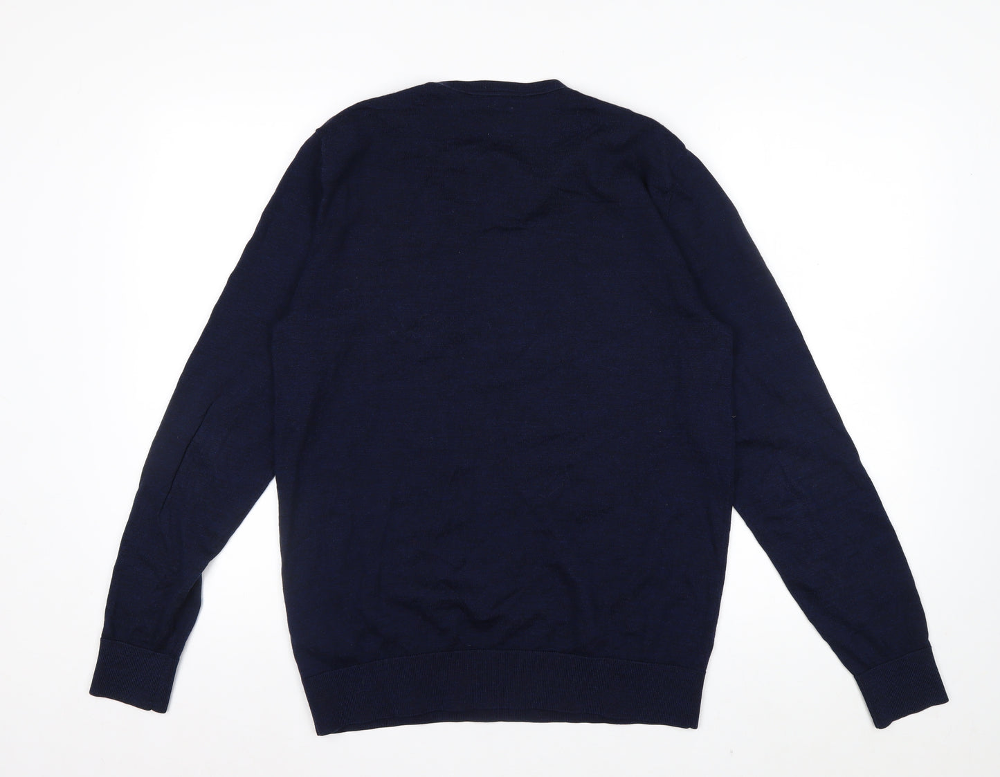 GAP Men's Blue Merino Wool V-Neck Pullover Sweater M