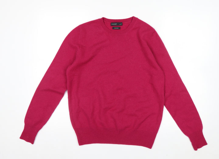 Marks and Spencer Women’s Pink Cashmere Crew Neck Jumper Size 10