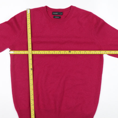 Marks and Spencer Women’s Pink Cashmere Crew Neck Jumper Size 10
