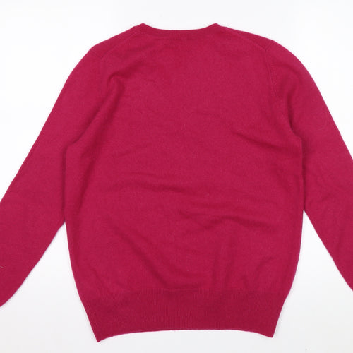 Marks and Spencer Women’s Pink Cashmere Crew Neck Jumper Size 10