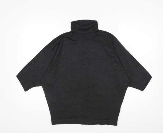 Phase Eight Women’s Grey Roll Neck Relaxed Knit Jumper Size S