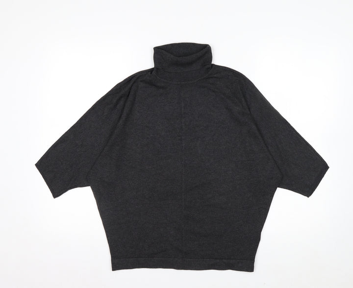 Phase Eight Women’s Grey Roll Neck Relaxed Knit Jumper Size S