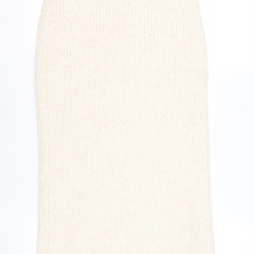 ASOS DESIGN Women Beige Petite Knit Pencil Skirt Size 10
