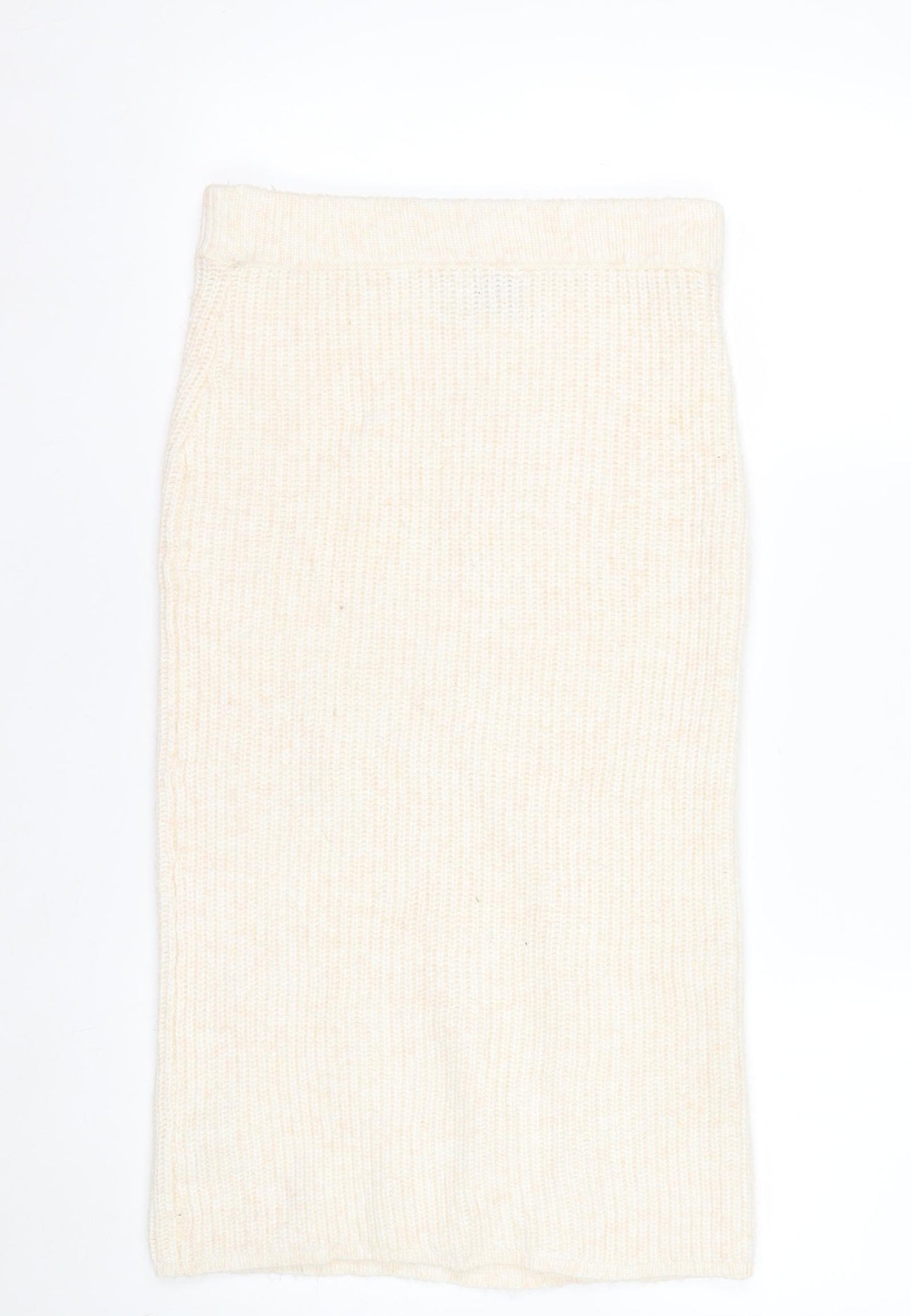 ASOS DESIGN Women Beige Petite Knit Pencil Skirt Size 10