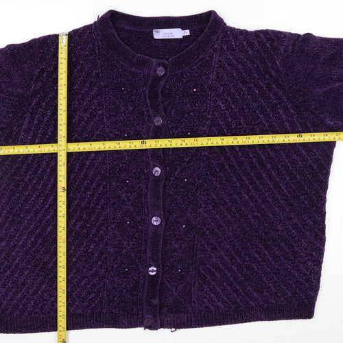 Honor Millburn Women's Purple Cardigan XL 22-24 Button Knit