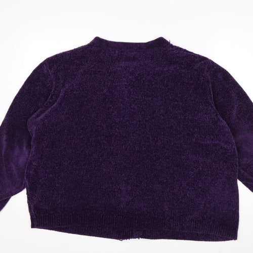 Honor Millburn Women's Purple Cardigan XL 22-24 Button Knit