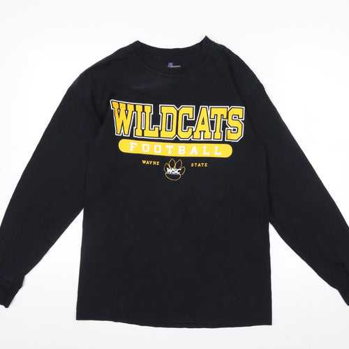 Russell Athletic Men's Black Long Sleeve Wildcats Football T-Shirt Size S