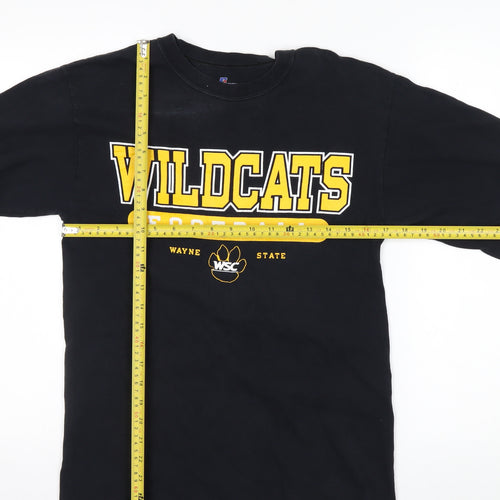 Russell Athletic Men's Black Long Sleeve Wildcats Football T-Shirt Size S