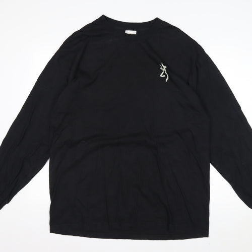 Browning Mens Black XL Long Sleeve Graphic Cotton Shirt