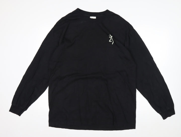 Browning Mens Black XL Long Sleeve Graphic Cotton Shirt