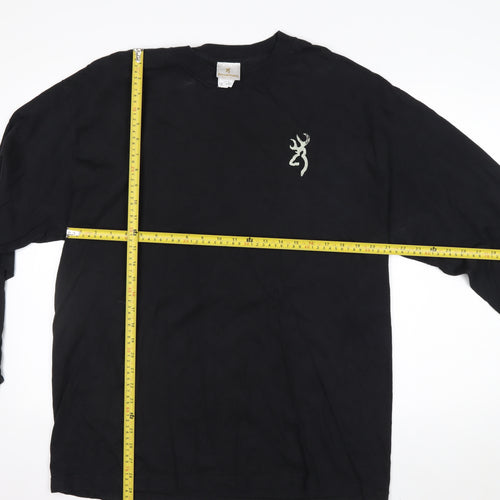 Browning Mens Black XL Long Sleeve Graphic Cotton Shirt