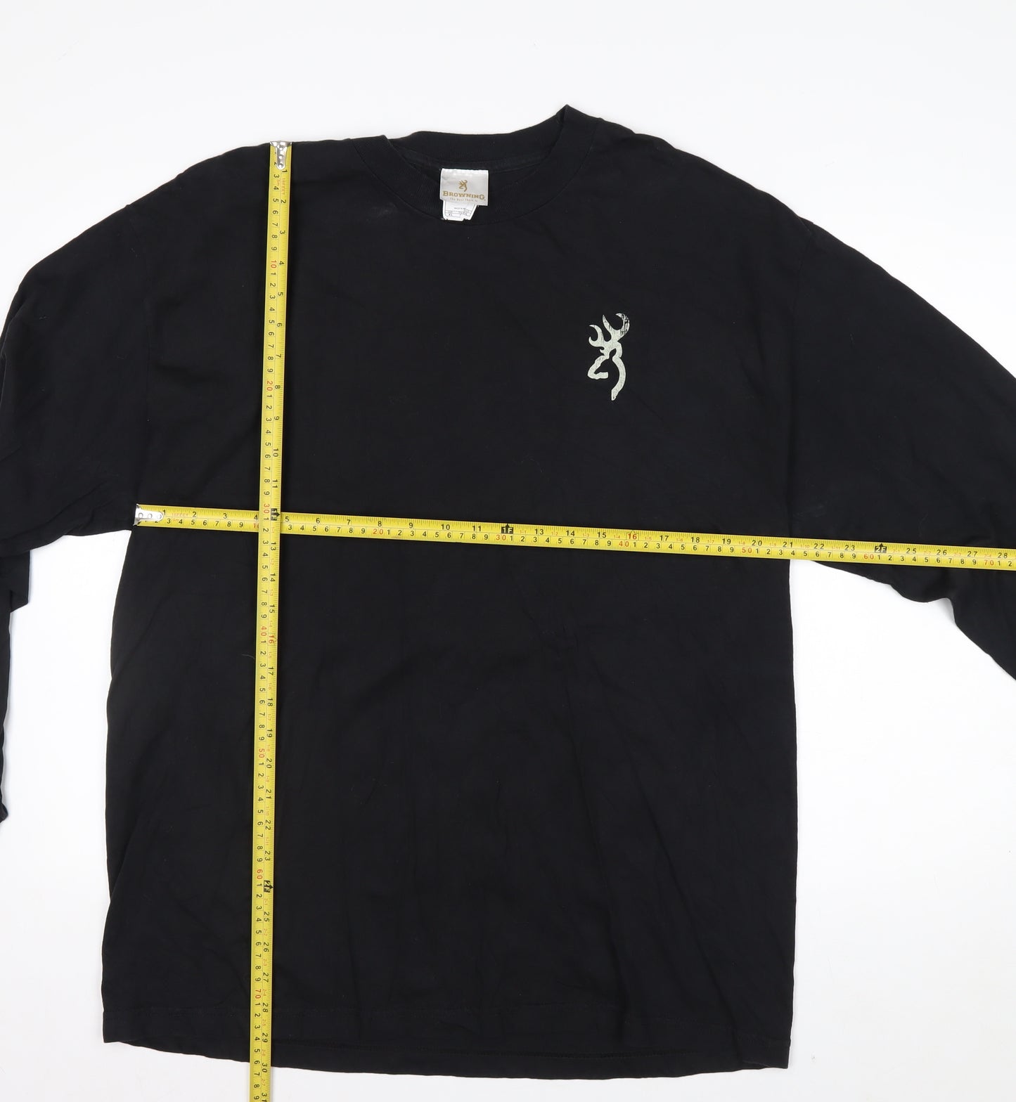 Browning Mens Black XL Long Sleeve Graphic Cotton Shirt