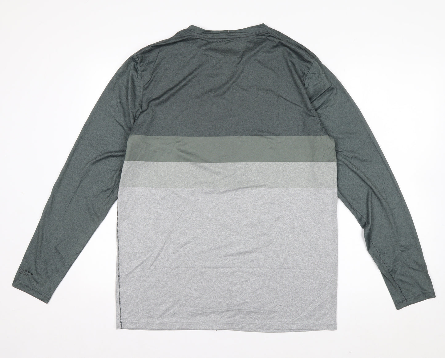 Volcom Men’s Grey Colourblock Long Sleeve UV T-Shirt Size L