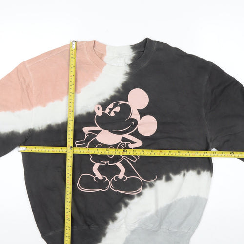 Disney Womens Multicoloured Tie Dye Mickey Mouse Cotton Sweatshirt M