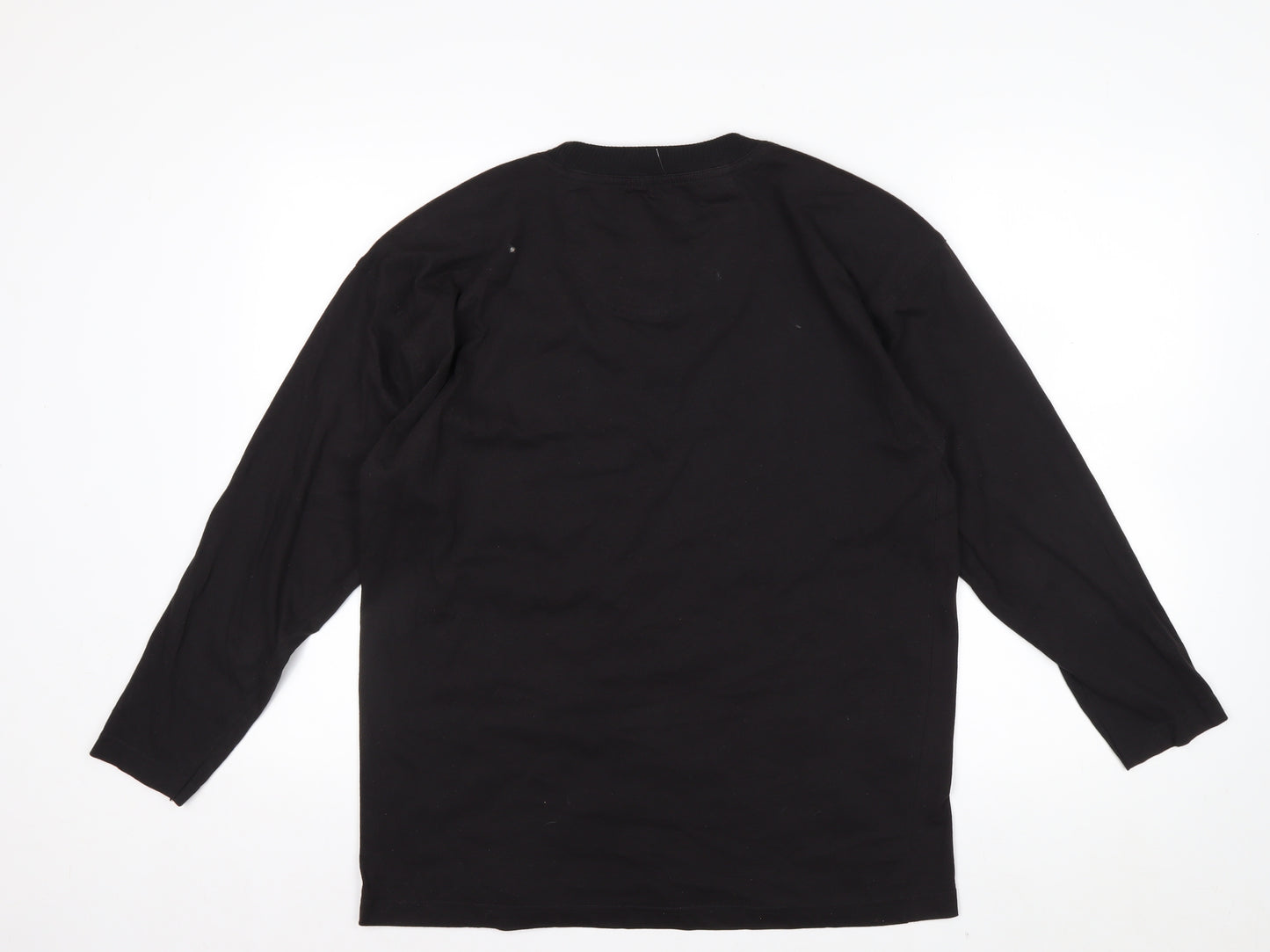 Carole Little Sport Women’s Black Sequin Long Sleeve Cotton T-Shirt M