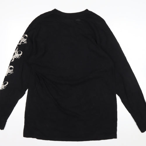 Eighty Eight Men's Black NASA Long Sleeve Graphic T-Shirt Size L