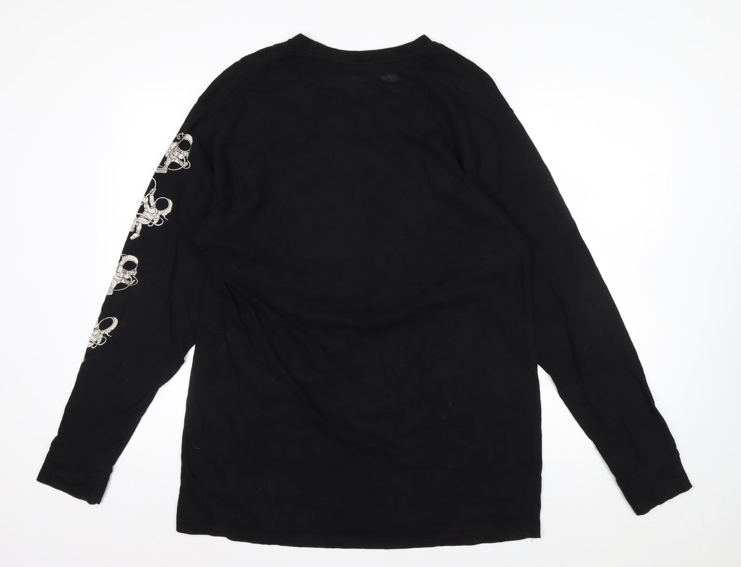 Eighty Eight Men's Black NASA Long Sleeve Graphic T-Shirt Size L