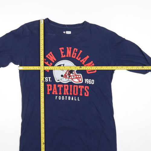 NFL Team Apparel Men's Blue New England Patriots Long Sleeve T-Shirt Size M