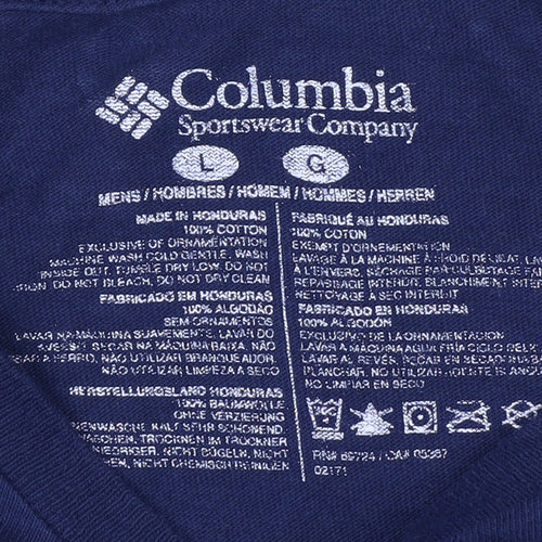 Columbia Men's Blue PHG Long Sleeve Cotton Hunting T-Shirt Size L