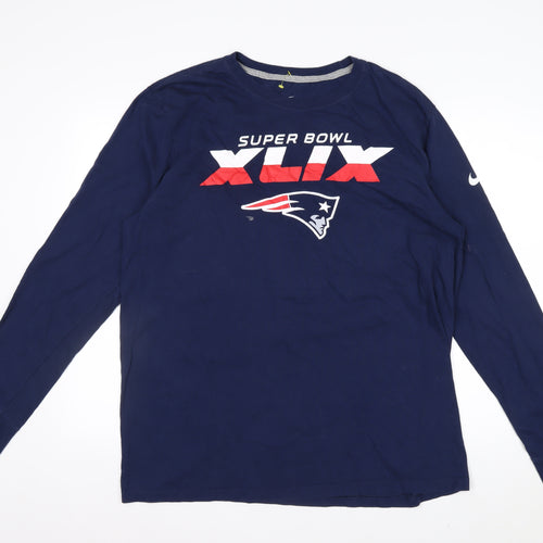 Nike Men’s Navy Super Bowl XLIX Long Sleeve T-Shirt XL Regular Fit