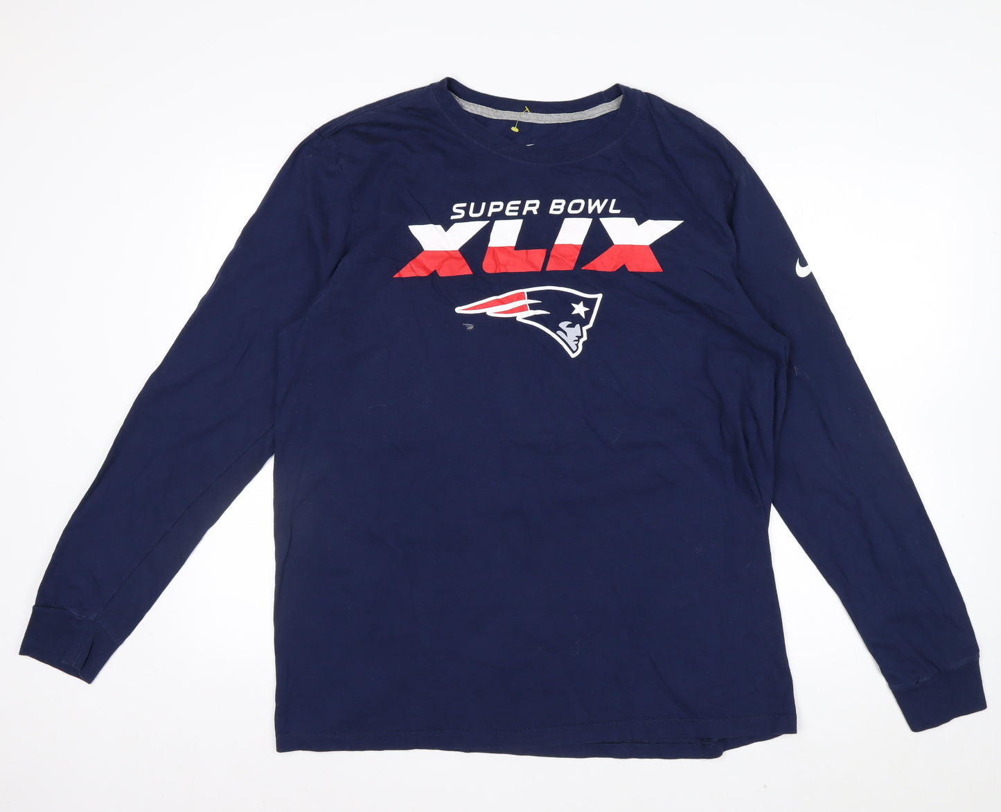 Nike Men’s Navy Super Bowl XLIX Long Sleeve T-Shirt XL Regular Fit