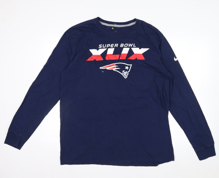 Nike Men’s Navy Super Bowl XLIX Long Sleeve T-Shirt XL Regular Fit
