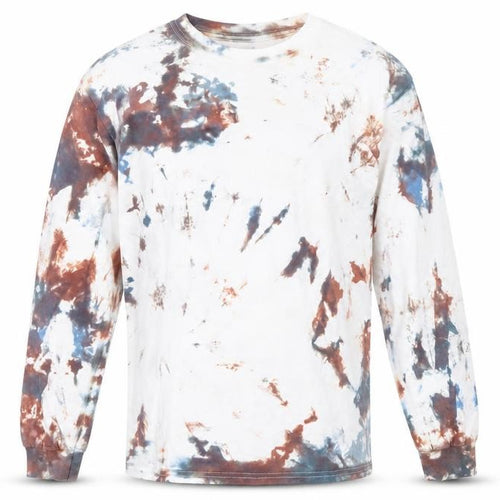 Gildan Men’s Multicoloured Tie-Dye Long Sleeve Cotton T-Shirt M